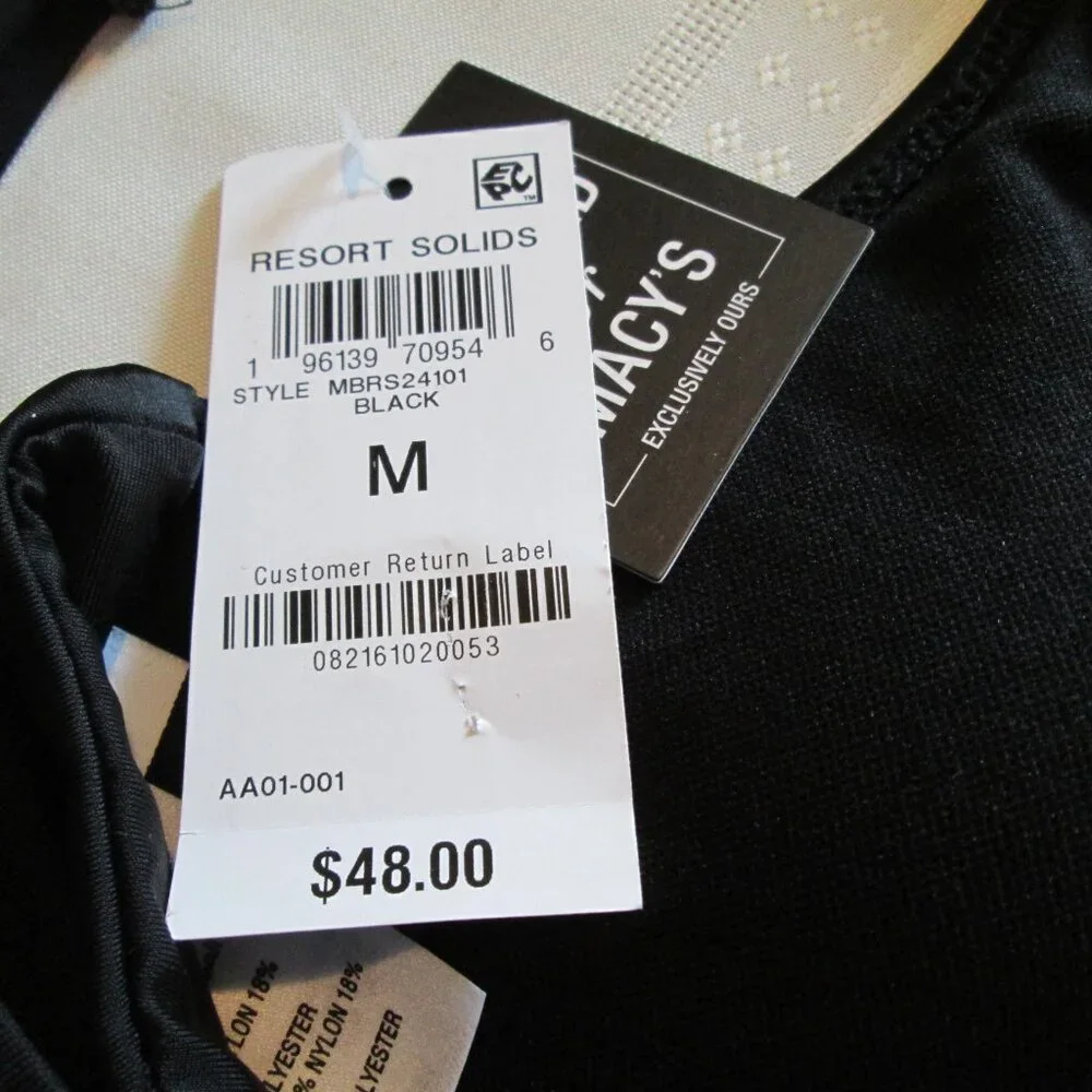 Bar III Women's Resort Solids Ring-Detail Tie-Back Bikini Top NWT Sz M - Picture 8 of 8